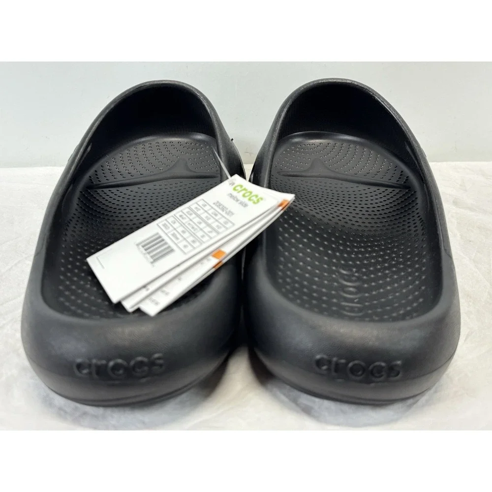 NEW! Crocs Mellow Recovery Slides Sandals Shoes Men's 12 Black Comfort